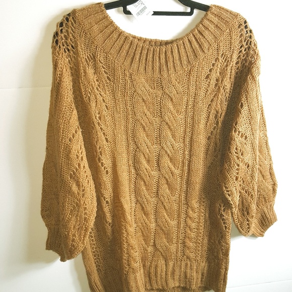 Charlotte Russe Sweaters - Charlotte Russe Size Small Tan Knit Sweater
